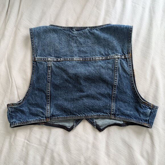 We The Free Denim Blue Cropped Vest - Picture 2 of 9